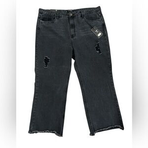 Lucky & Blessed Black Cropped Jeans